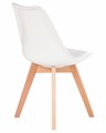 Стул обеденный JERRY SOFT, ножки светлый бук, цвет сиденья белый - фото 7415