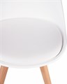 Стул обеденный JERRY SOFT, ножки светлый бук, цвет сиденья белый - фото 7418