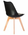 Стул обеденный JERRY SOFT, ножки светлый бук, цвет сиденья чёрный - фото 7424