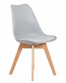Стул обеденный JERRY SOFT, ножки светлый бук, цвет сиденья светло-серый - фото 7430