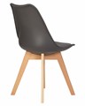 Стул обеденный JERRY SOFT, ножки светлый бук, цвет сиденья темно-серый - фото 7444