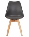Стул обеденный JERRY SOFT, ножки светлый бук, цвет сиденья темно-серый - фото 7446