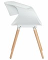 Стул обеденный ALIEN, ножки светлый бук, цвет белый - фото 7550