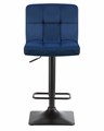Стул барный DOMINIC, синий велюр - фото 7822