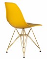 Стул обеденный DSR, ножки золотые, цвет горчичный - фото 7966