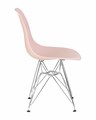 Стул обеденный DSR, ножки хром, цвет светло-розовый - фото 8063