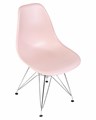 Стул обеденный DSR, ножки хром, цвет светло-розовый - фото 8067