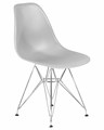 Стул обеденный DSR, ножки хром, цвет светло-серый - фото 8070