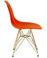 Стул обеденный DSR, ножки золотые, цвет оранжевый - фото 8122