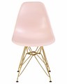 Стул обеденный DSR, ножки золотые, цвет светло-розовый - фото 8139