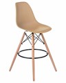 Стул барный DSW BAR, ножки светлый бук, цвет сиденья бежевый  - фото 8158
