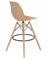 Стул барный DSW BAR, ножки светлый бук, цвет сиденья бежевый  - фото 8160