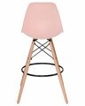Стул барный DSW BAR, ножки светлый бук, цвет сиденья светло-розовый - фото 8168