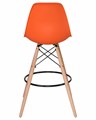Стул барный DSW BAR, ножки светлый бук, цвет сиденья оранжевый - фото 8217