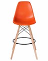 Стул барный DSW BAR, ножки светлый бук, цвет сиденья оранжевый - фото 8218