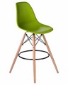 Стул барный DSW BAR, ножки светлый бук, цвет сиденья салатовый  - фото 8221
