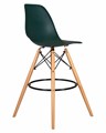 Стул барный DSW BAR, ножки светлый бук, цвет тёмно-зеленый  - фото 8265