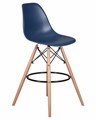 Стул барный DSW BAR, ножки светлый бук, цвет тёмно-синий - фото 8301