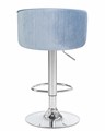 Стул барный DARCY, серо-голубой велюр - фото 8860