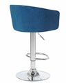 Стул барный DARCY, синий велюр - фото 8903