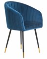 Стул обеденный MARY, синий велюр - фото 9021