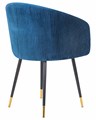 Стул обеденный MARY, синий велюр - фото 9023