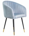 Стул обеденный MARY, серо-голубой велюр - фото 9031