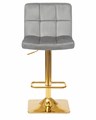 Стул барный GOLDIE, серый велюр - фото 9118