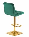 Стул барный GOLDIE, зеленый велюр - фото 9130