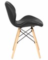 Стул обеденный BUTTERFLY, ножки светлый бук, цвет сиденья чёрный - фото 9283