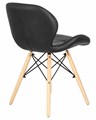 Стул обеденный BUTTERFLY, ножки светлый бук, цвет сиденья чёрный - фото 9284