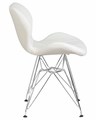 Стул обеденный BUTTERFLY CHROME, ножки хром, цвет белый - фото 9290
