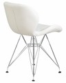 Стул обеденный BUTTERFLY CHROME, ножки хром, цвет белый - фото 9291