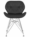 Стул обеденный BUTTERFLY CHROME, ножки хром, цвет чёрный - фото 9301