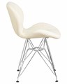 Стул обеденный BUTTERFLY CHROME, ножки хром, цвет кремовый - фото 9305