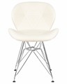 Стул обеденный BUTTERFLY CHROME, ножки хром, цвет кремовый - фото 9308