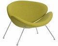 Кресло дизайнерское EMILY, светло-зеленая ткань, хромированная сталь - фото 9435