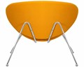 Кресло дизайнерское EMILY, желтая ткань, хромированная сталь - фото 9461
