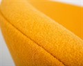 Кресло дизайнерское EMILY, желтая ткань, хромированная сталь - фото 9466
