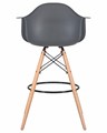 Стул барный DAW BAR, ножки светлый бук, цвет серый - фото 9816