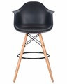 Стул барный DAW BAR, ножки светлый бук, цвет черный - фото 9827
