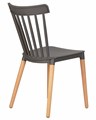 Стул обеденный THEO, ножки светлый бук, цвет темно-серый - фото 9943