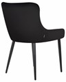 Стул обеденный RICHARD, черные матовые ножки, черный велюр - фото 9965