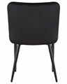Стул обеденный RICHARD, черные матовые ножки, черный велюр - фото 9966