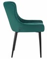 Стул обеденный RICHARD, черные матовые ножки, зелёный велюр - фото 9988