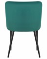 Стул обеденный RICHARD, черные матовые ножки, зелёный велюр - фото 9990